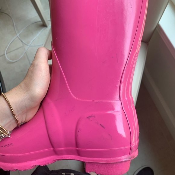 Hot pink original gloss tall hunter boots - Picture 5 of 5